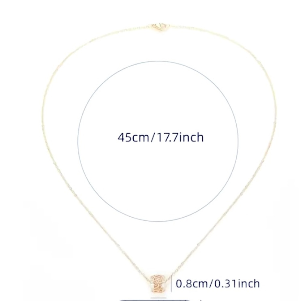 18K Gold Plated charm-necklace. - Picture 3 of 3
